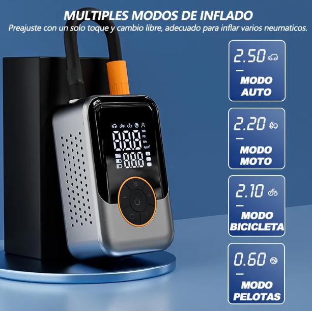 Compresor Inflador Portátil 150psi Recargable Mini Multiuso