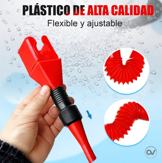 Embudo Flexible OV Para Agua - Combustible - Aceite - MULTIUSO